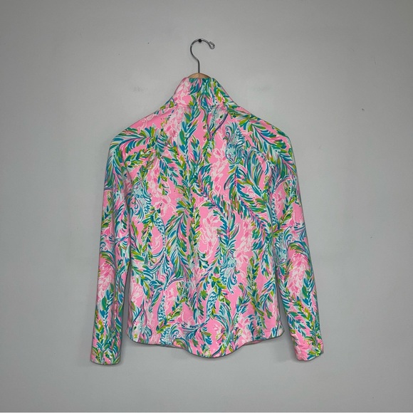 Lilly Pulitzer Skipper Popover Women’s Size‎ XXS Pink Blue Half-Zip - Picture 5 of 7